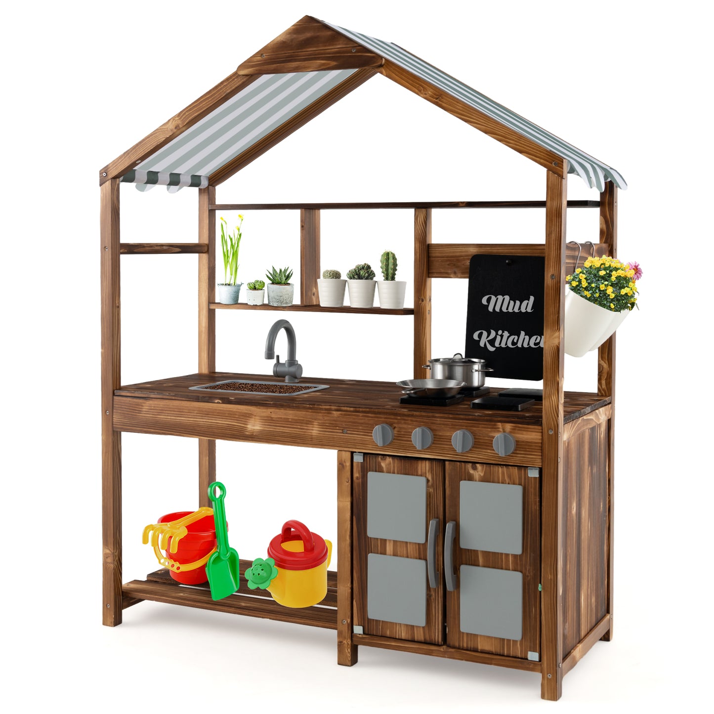Kids Mud Kitchen Outdoor, Solid Wood, Natural Play Kitchen Sets at Gallery Canada