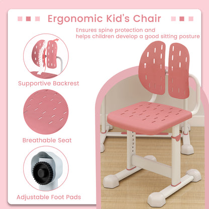 Kids Study Desk And Chair Set, Tilt Desktop, Book Stand, Pink Kids Table & Chair Sets at Gallery Canada