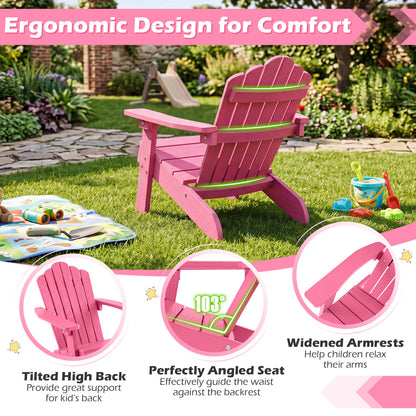 Kids Adirondack Chair, All-Weather Outdoor, Pink Kids Chairs & Seating at Gallery Canada