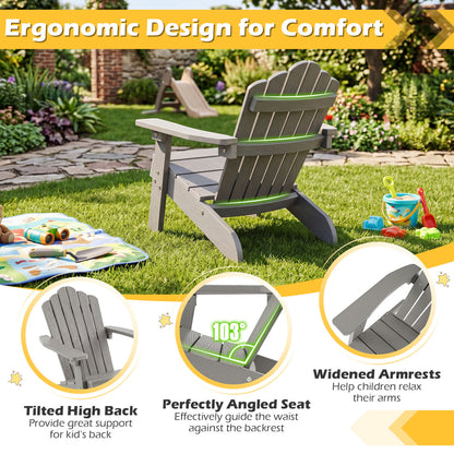 Kids Adirondack Chair, All-Weather Outdoor, Gray Kids Chairs & Seating at Gallery Canada