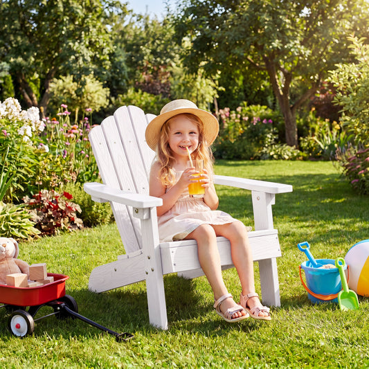 Kids Adirondack Chair, Outdoor, Weather-Resistant, White Kids Chairs & Seating White at Gallery Canada