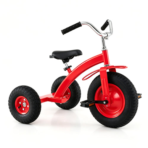 Kids Carbon Steel  Bike with 15 Inch Inflatable Rubber Tires, Red