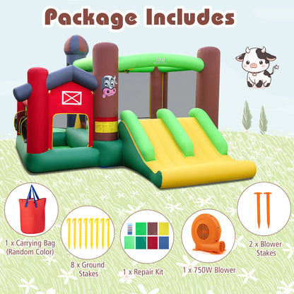 Kids Castle Slide Bouncer, 750W Blower, Dual Slides Bounce House at Gallery Canada