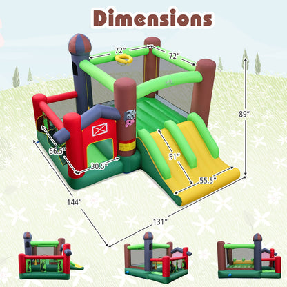 Kids Castle Slide Bouncer, 750W Blower, Dual Slides Bounce House at Gallery Canada