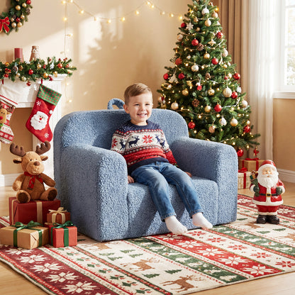 Kids Portable Toddler Sofa, Anti-Slip Base, Blue Kids Chairs & Seating at Gallery Canada