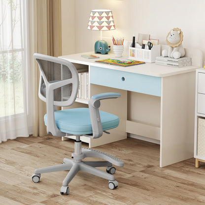Kids Desk Chair, Adjustable Height, Armrest, Footrest, Blue Kids Chairs & Seating at Gallery Canada