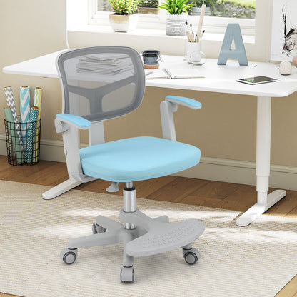 Kids Desk Chair, Adjustable Height, Armrest, Footrest, Blue Kids Chairs & Seating at Gallery Canada