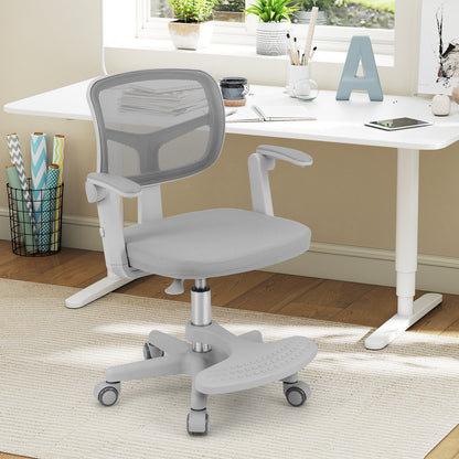 Kids Desk Chair, Adjustable Height, Armrest, Footrest, Gray Kids Chairs & Seating at Gallery Canada