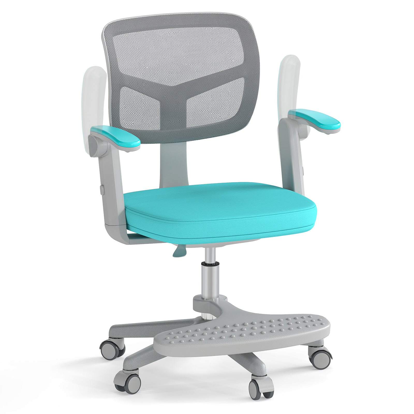 Kids Desk Chair, Adjustable Height, Armrest, Footrest, Green Kids Chairs & Seating at Gallery Canada