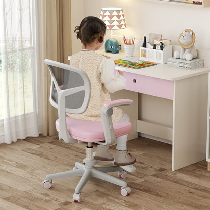 Kids Desk Chair, Adjustable Height, Armrest, Footrest, Pink Kids Chairs & Seating at Gallery Canada