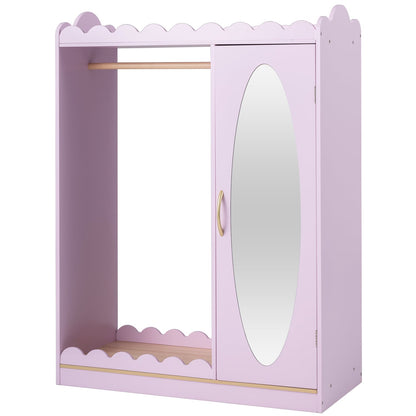 Kids Dress Up Storage with Mirror Door Cabinet, Pink Kids Storage at Gallery Canada