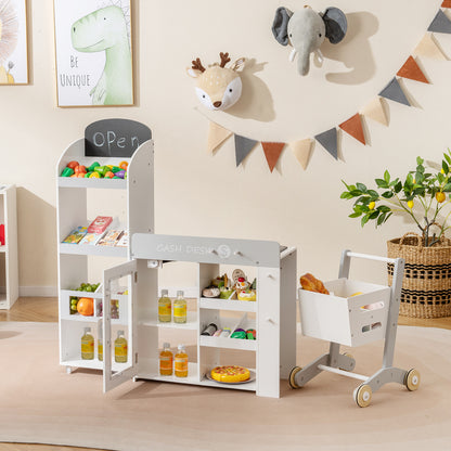 Kids Grocery Store Playset, Convertible Wooden Play Store, White Play Kitchen Sets at Gallery Canada
