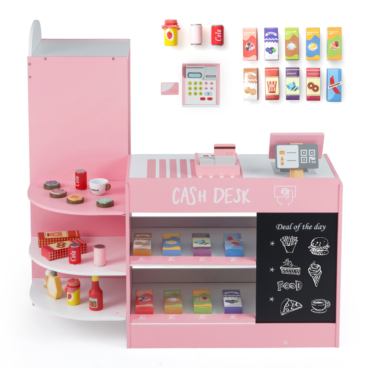 Kids Grocery Store Playset, Pink Play Kitchen Sets at Gallery Canada