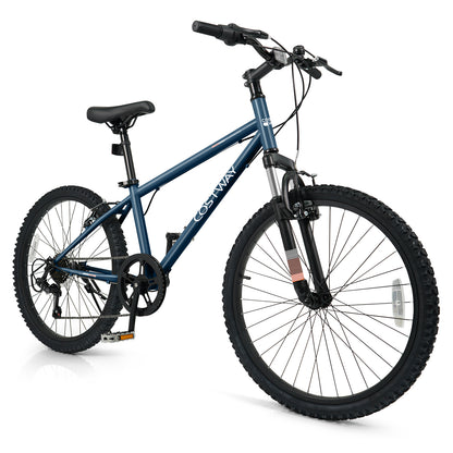 Kids Mountain Bike, 24 Inch, Child Bicycle For Boys Girls, Navy Kids Bike Navy at Gallery Canada