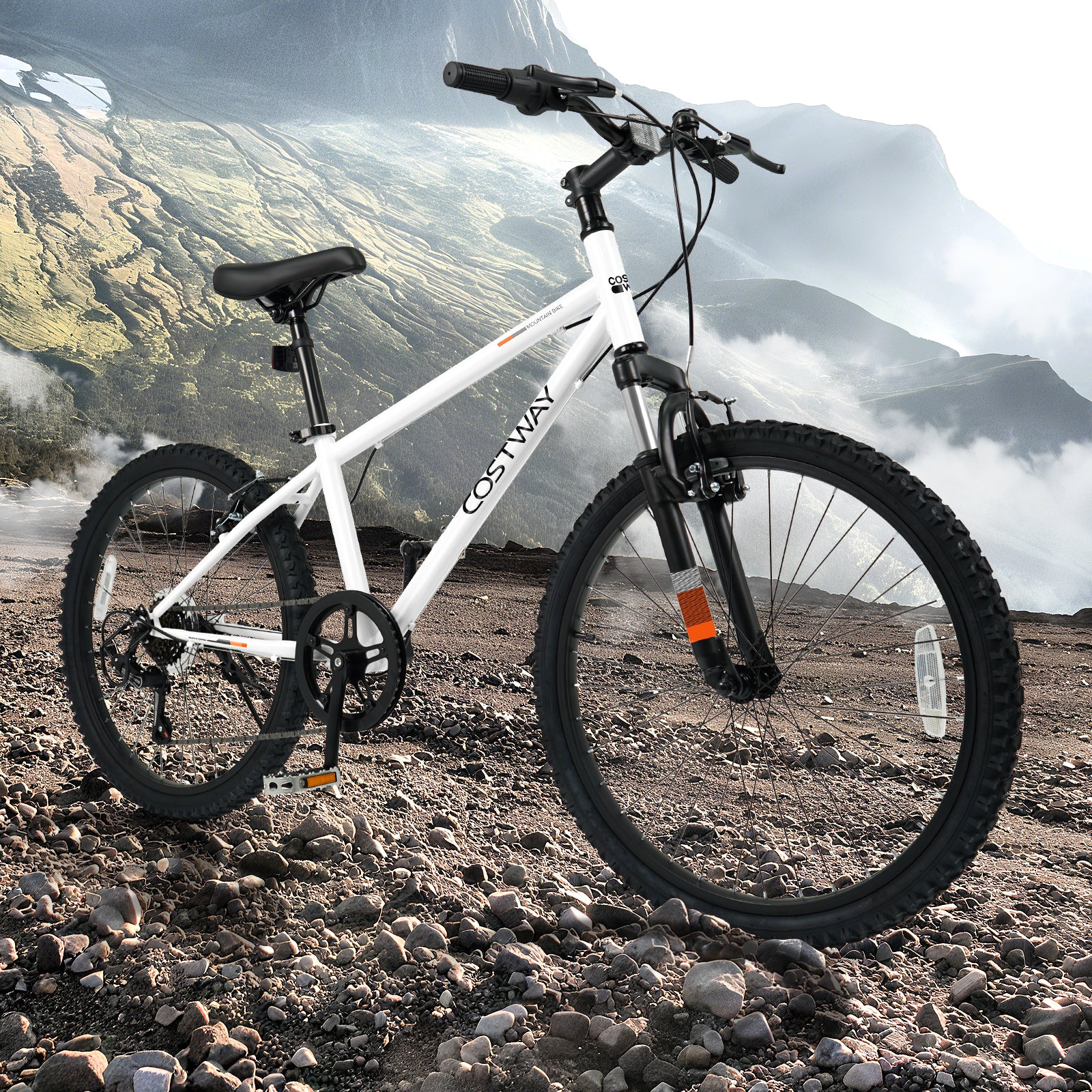 Kids Mountain Bike, 24 Inch, For Boys Girls Aged 8+, White Kids Bike at Gallery Canada