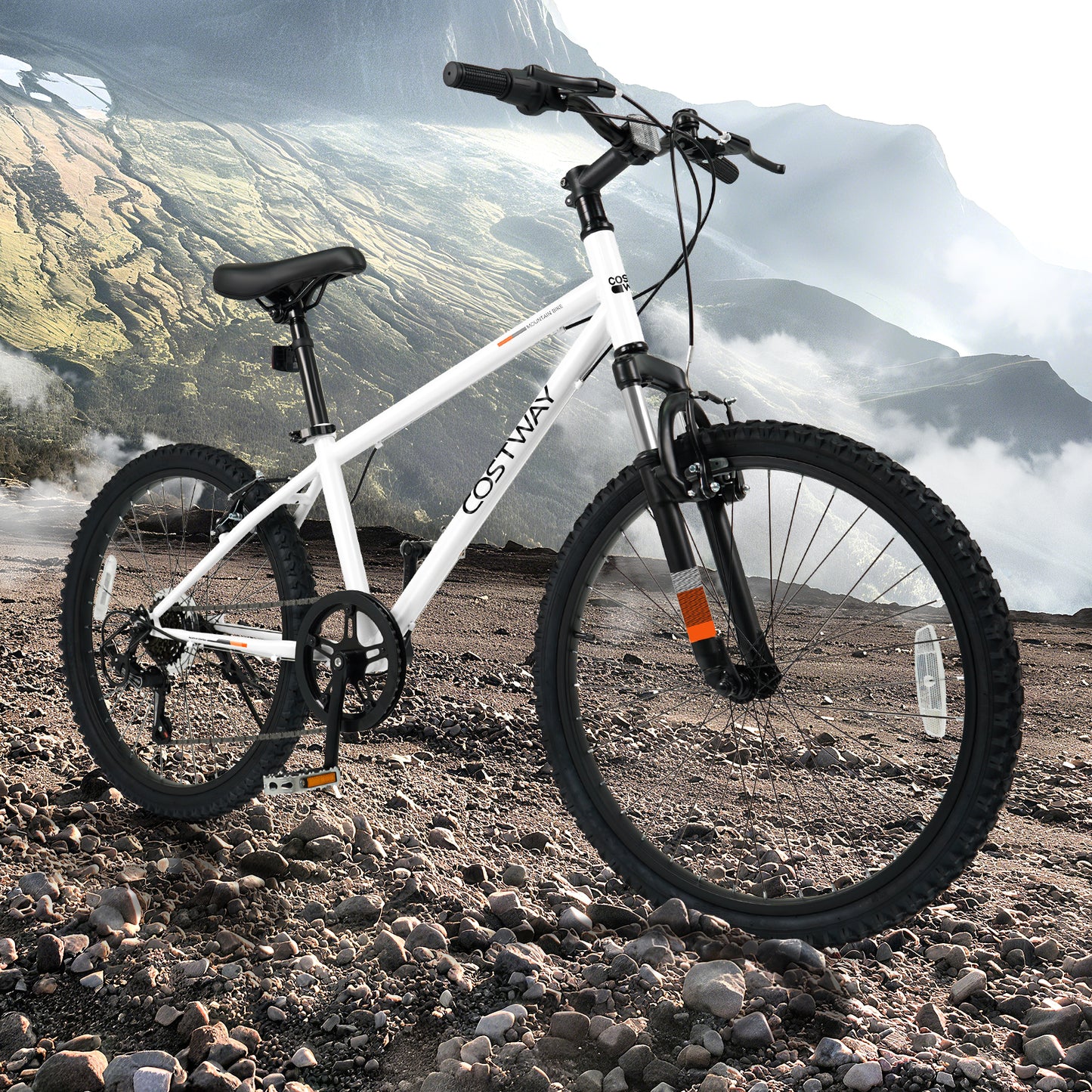 Kids Mountain Bike, 24 Inch, For Boys Girls Aged 8+, White Kids Bike at Gallery Canada