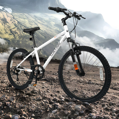 Kids Mountain Bike, 24 Inch, For Boys Girls Aged 8+, White Kids Bike at Gallery Canada