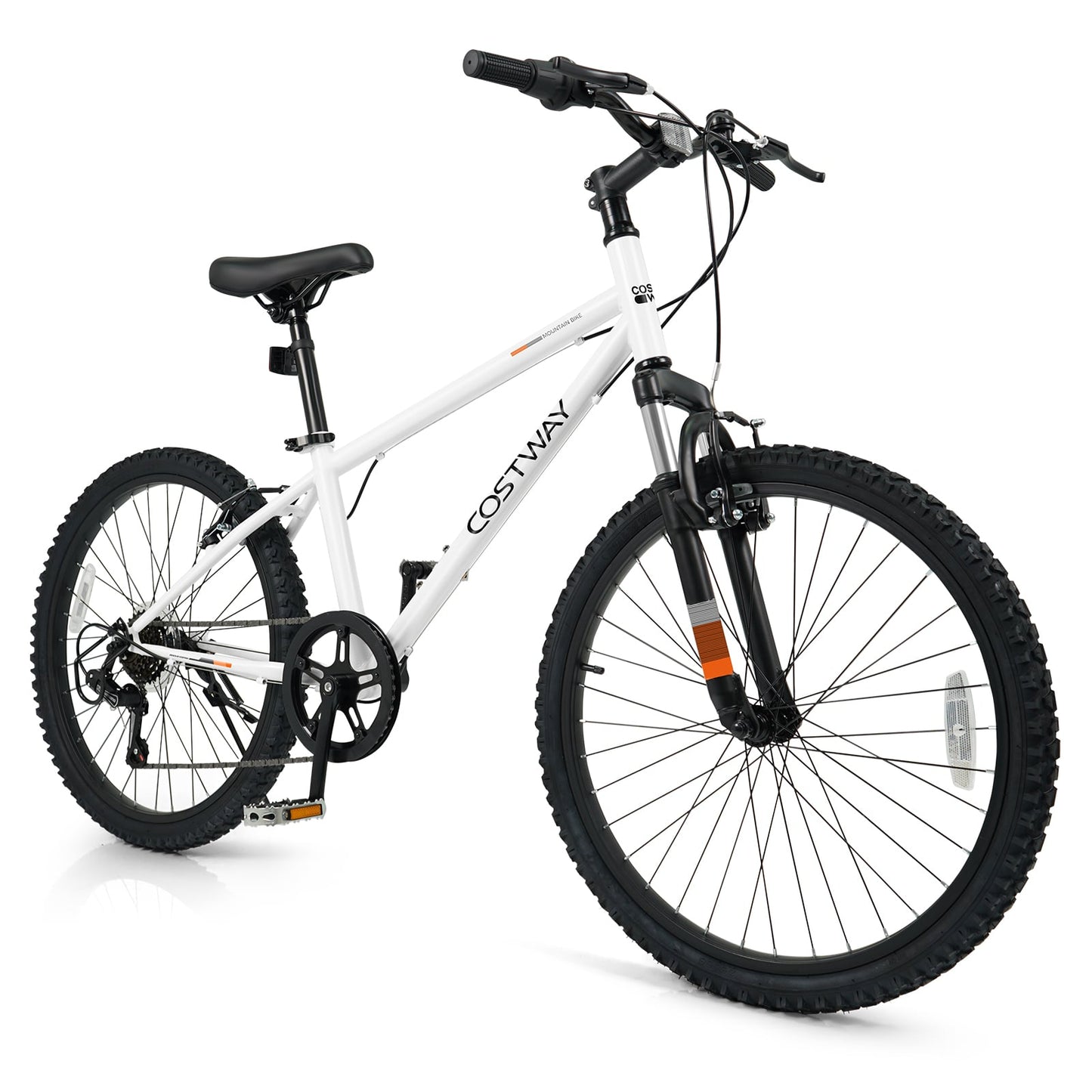 Kids Mountain Bike, 24 Inch, For Boys Girls Aged 8+, White Kids Bike White at Gallery Canada