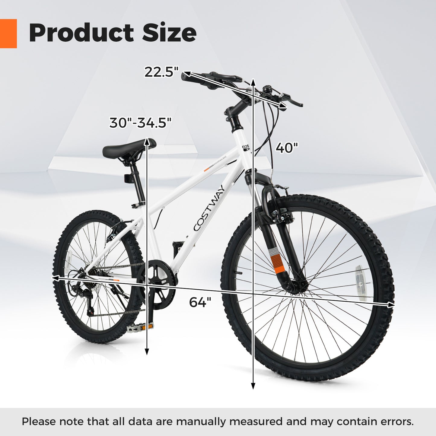 Kids Mountain Bike, 24 Inch, For Boys Girls Aged 8+, White Kids Bike at Gallery Canada