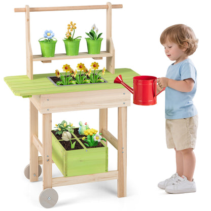 Kids Mud Kitchen With Removable Pots, Watering Can, Planting Trough Play Kitchen Sets at Gallery Canada
