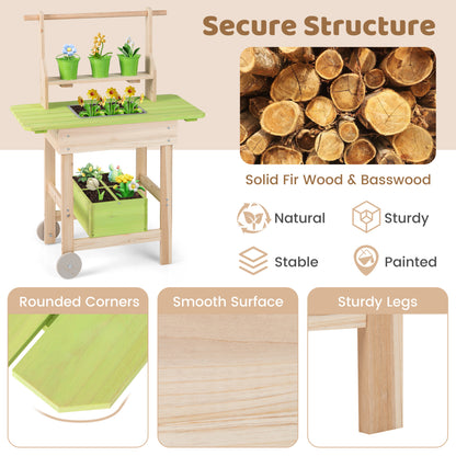 Kids Mud Kitchen With Removable Pots, Watering Can, Planting Trough Play Kitchen Sets at Gallery Canada