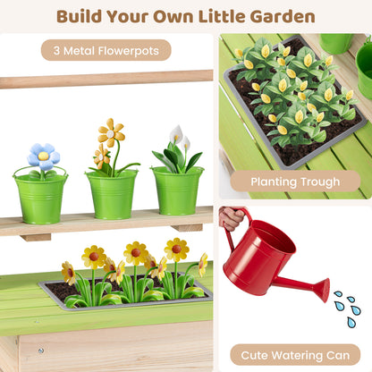 Kids Mud Kitchen With Removable Pots, Watering Can, Planting Trough Play Kitchen Sets at Gallery Canada