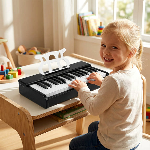Kids Piano Keyboard 30 Keys Digital Piano with Music Stand, Black