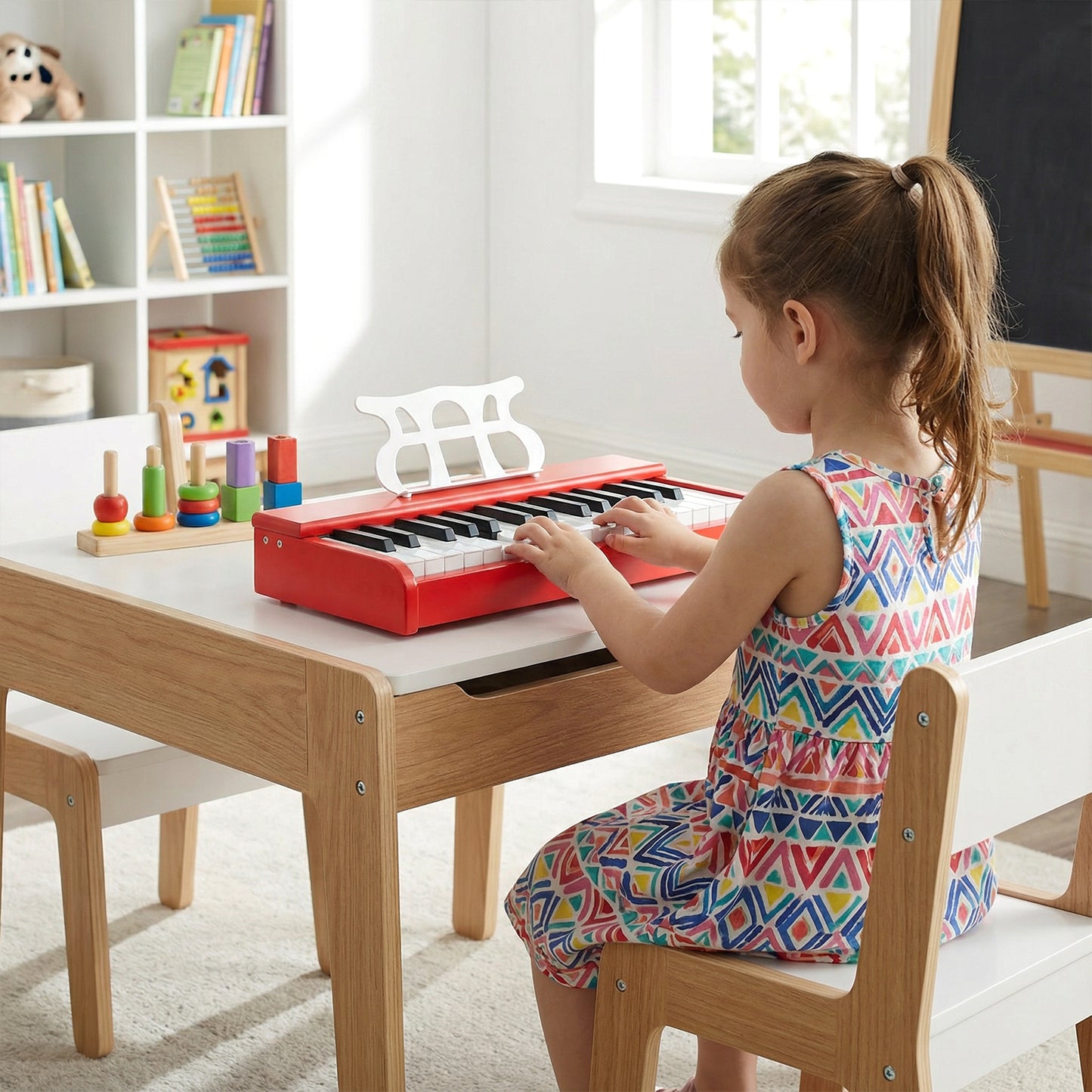 Kids Piano Keyboard 30 Keys Digital Piano with Music Stand for 3+ Years Old Beginners, Red Pianos & Keyboards at Gallery Canada