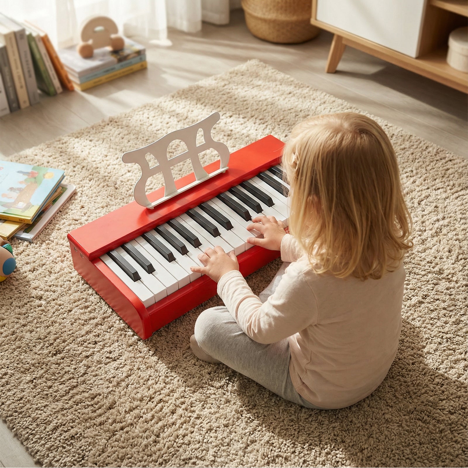 Kids Piano Keyboard 30 Keys Digital Piano with Music Stand for 3+ Years Old Beginners, Red Pianos & Keyboards at Gallery Canada