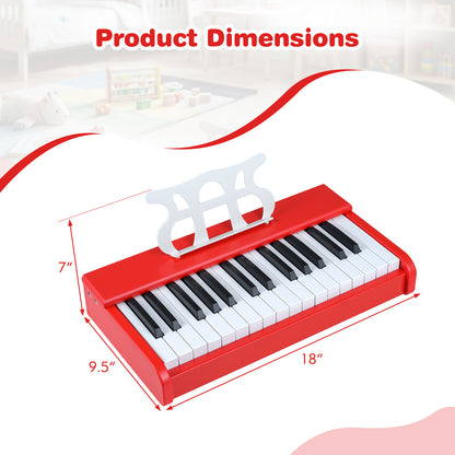 Kids Piano Keyboard 30 Keys Digital Piano with Music Stand for 3+ Years Old Beginners, Red Pianos & Keyboards at Gallery Canada