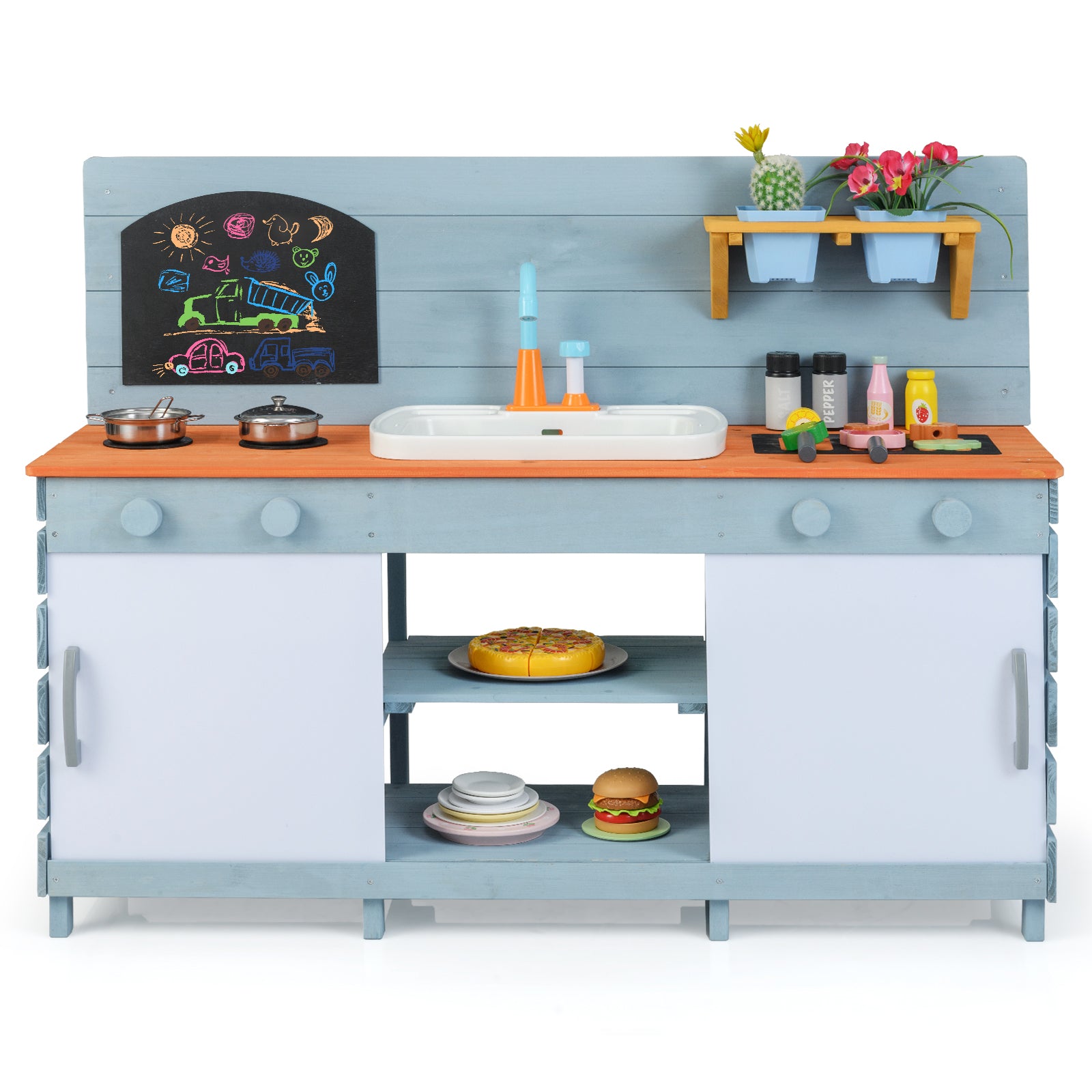 Kids Play Kitchen Set, For Ages 3-8, Blue Play Kitchen Sets at Gallery Canada