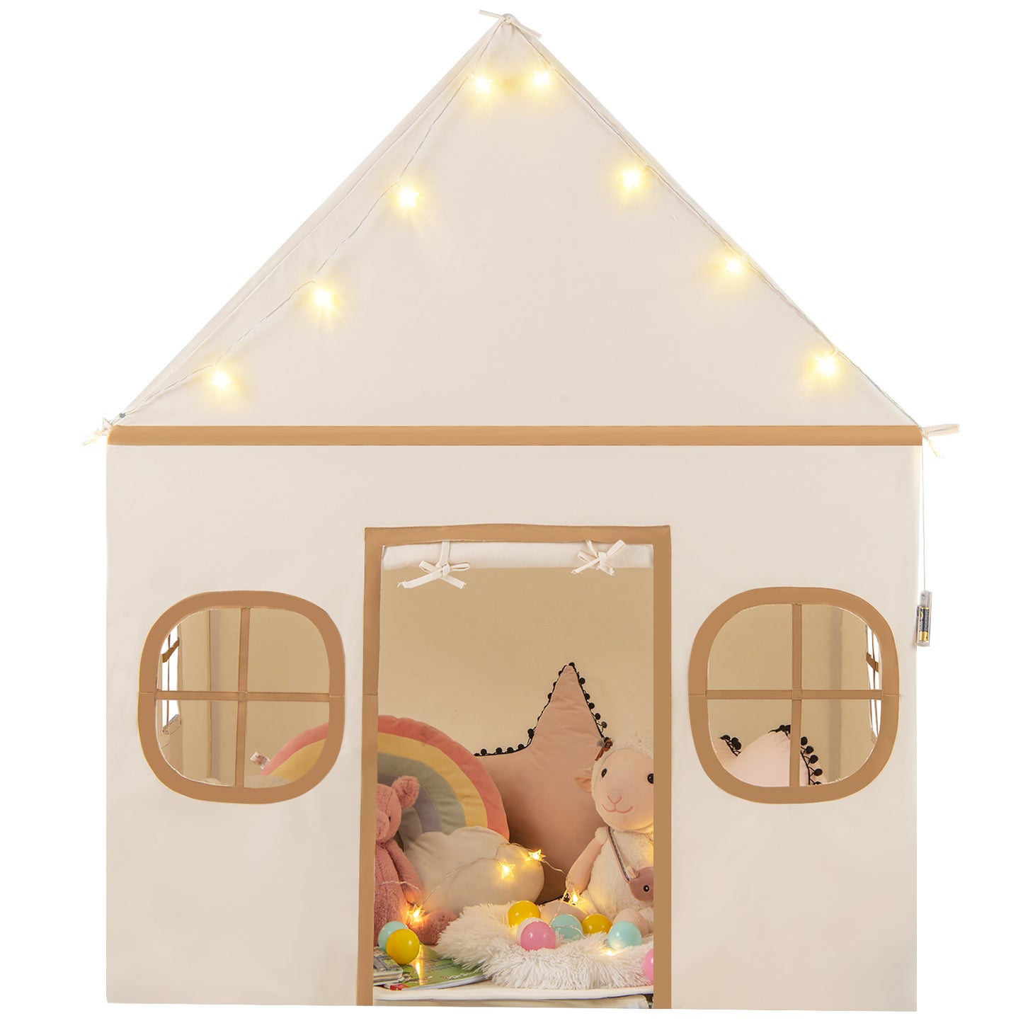 Kids Play Tent Large, Door Curtain, Windows Star Lights, Coffee Play Tents & Playhouse at Gallery Canada