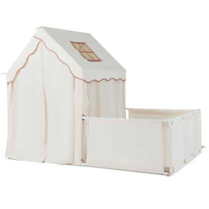 Kids Play Tent With Playpen, 2-in-1 Toddler Playhouse, Beige Play Tents & Playhouse at Gallery Canada