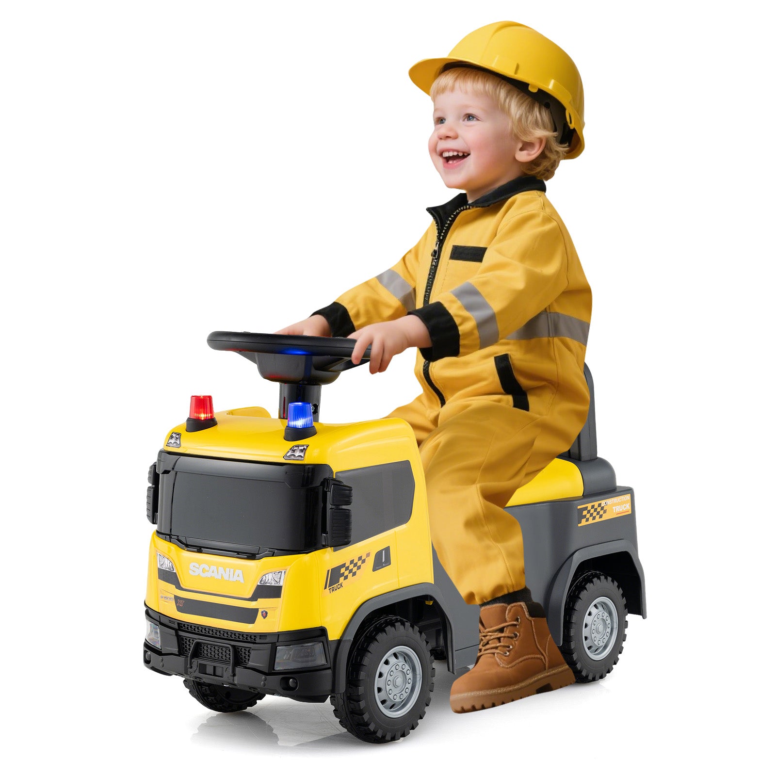 Kids Ride On Push Car, Licensed SCANIA Truck Toy, Yellow Push & Pedal Ride On Toys at Gallery Canada