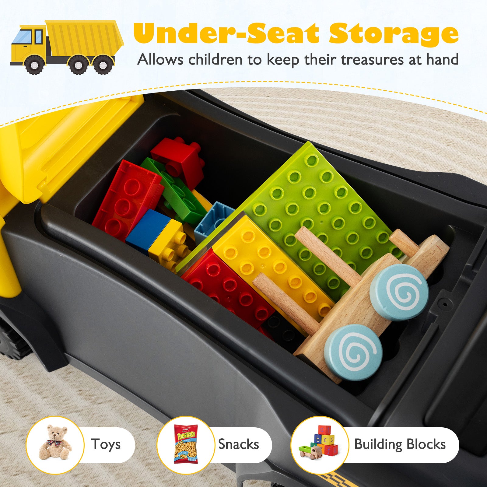 Kids Ride On Push Car, Licensed SCANIA Truck Toy, Yellow Push & Pedal Ride On Toys at Gallery Canada
