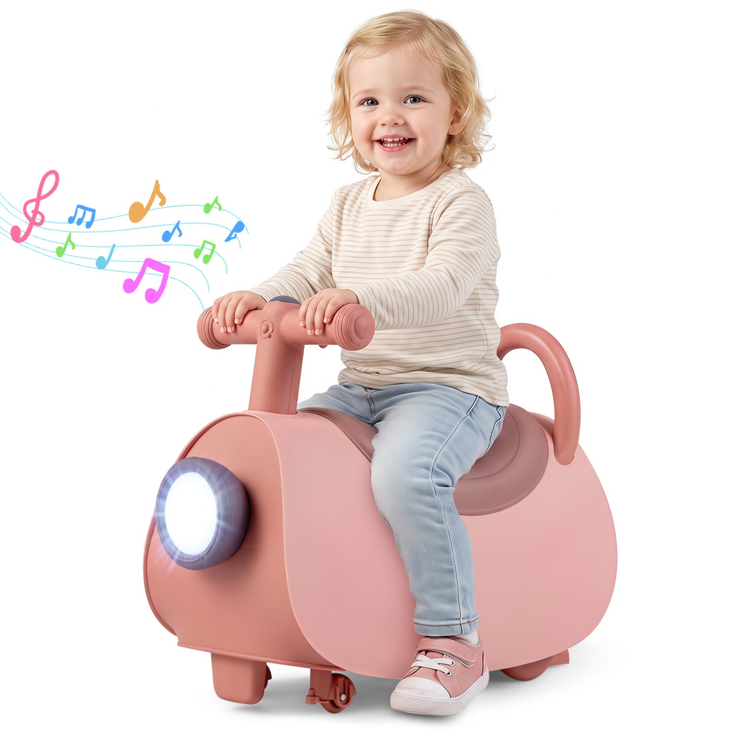 Kids Ride On Push Car With Headlight Music Storage, Pink Push & Pedal Ride On Toys at Gallery Canada