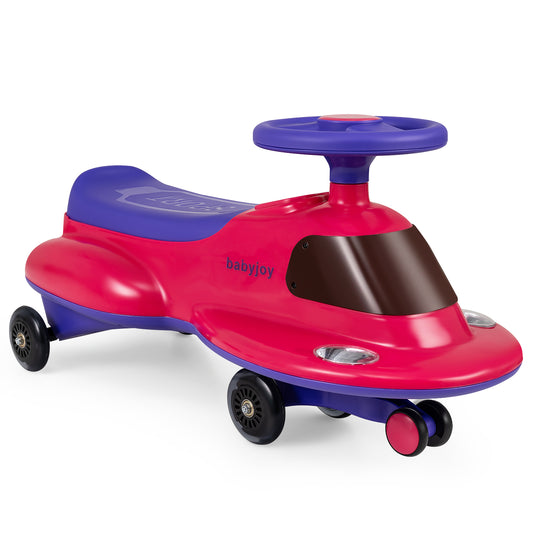 Kids Ride On Toy with Under-seat Storage and LED Flashing Wheels, Pink Push & Pedal Ride On Toys Pink at Gallery Canada