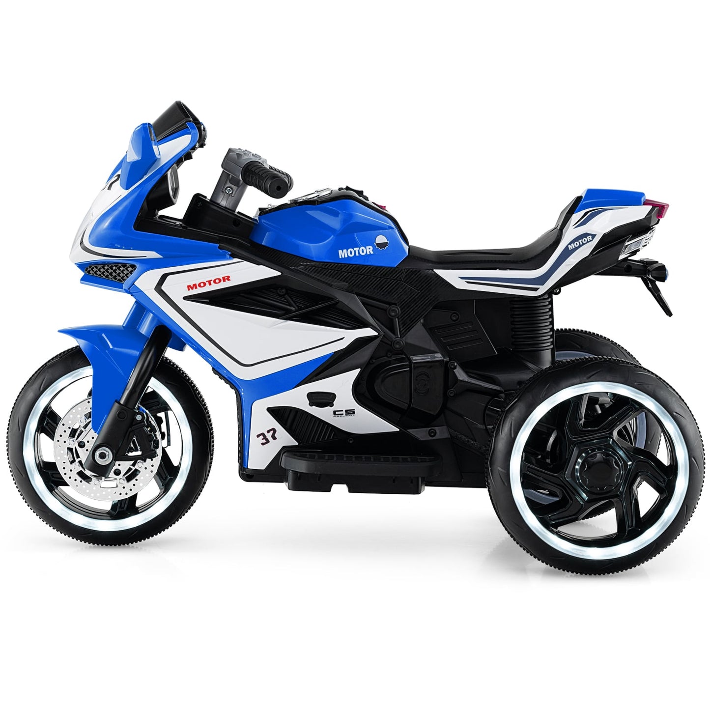 Kids Ride On Motorcycle, 6V Battery Powered, LED Lights, Navy Powered Ride On Toys at Gallery Canada
