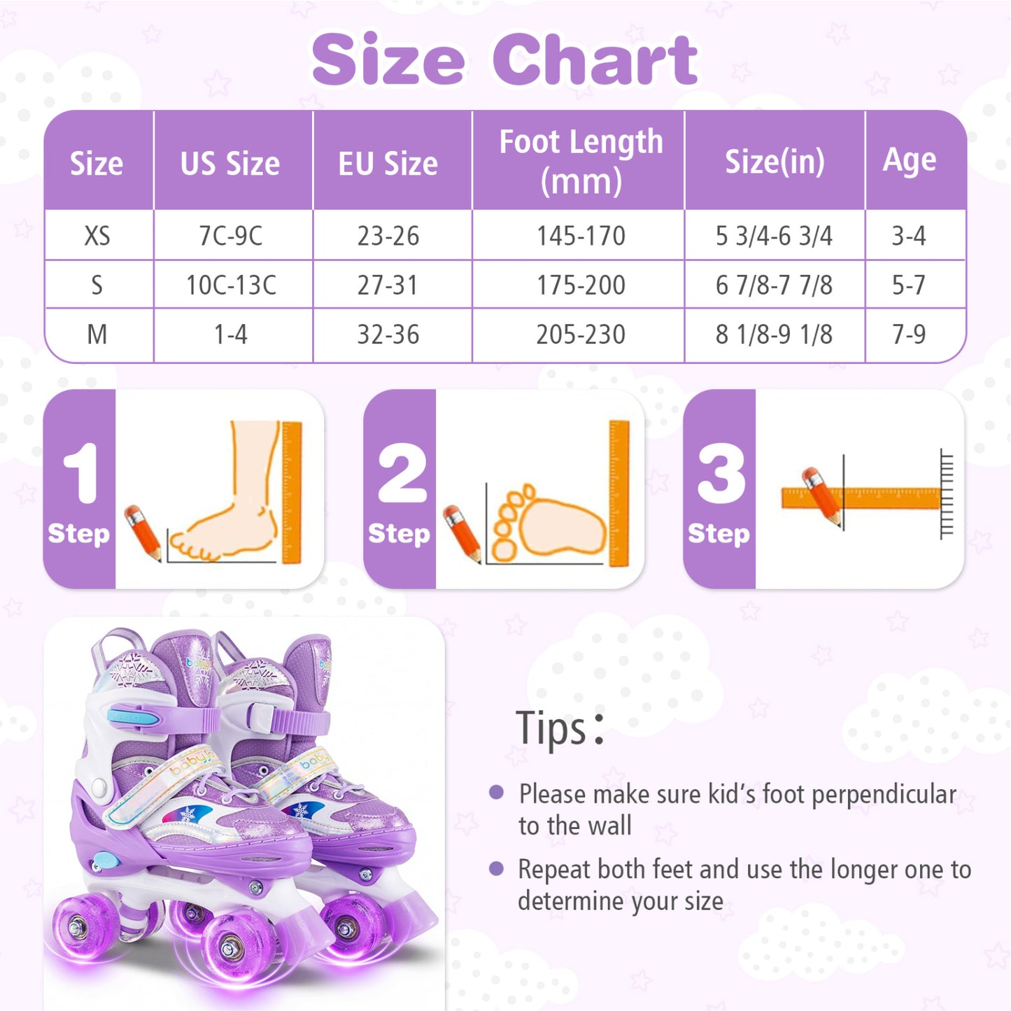 Kids Roller Skates, Light-Up Wheels, Safety Protection, Purple Toy Sports at Gallery Canada