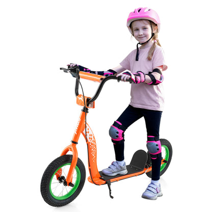 Kids Scooter, Adjustable Height, 12-Inch Wheels, Orange Scooters at Gallery Canada
