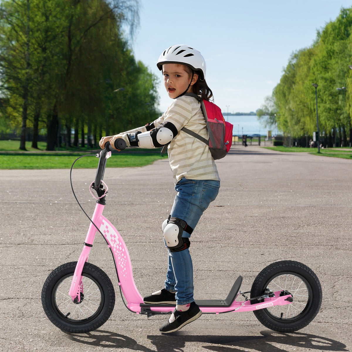 Kids Scooter, Adjustable Height, 12-Inch Wheels, Pink Scooters at Gallery Canada