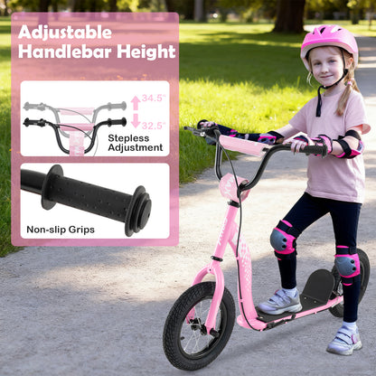 Kids Scooter, Adjustable Height, 12-Inch Wheels, Pink Scooters at Gallery Canada