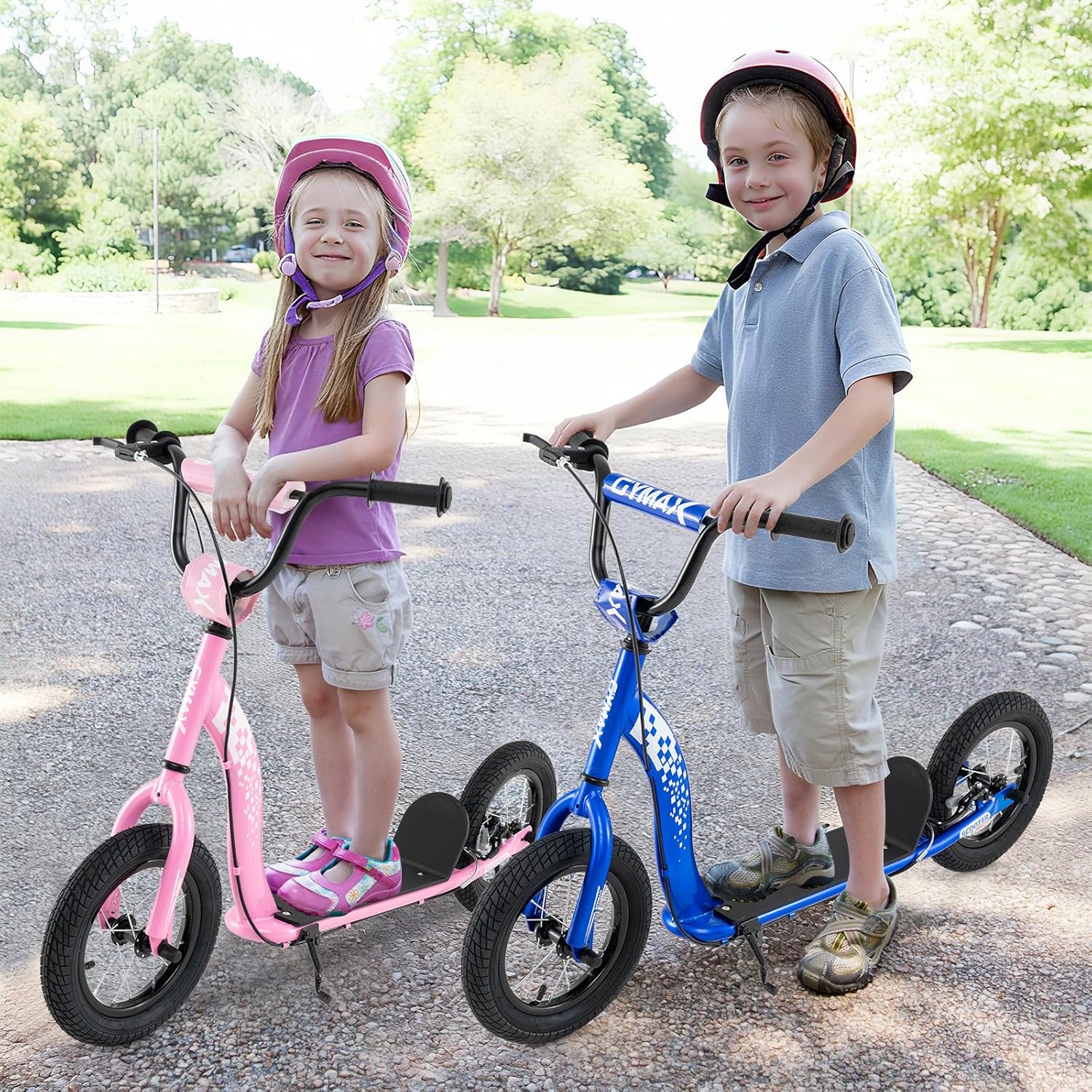 Kids Scooter, Adjustable Height, 12-Inch Wheels, Pink Scooters at Gallery Canada