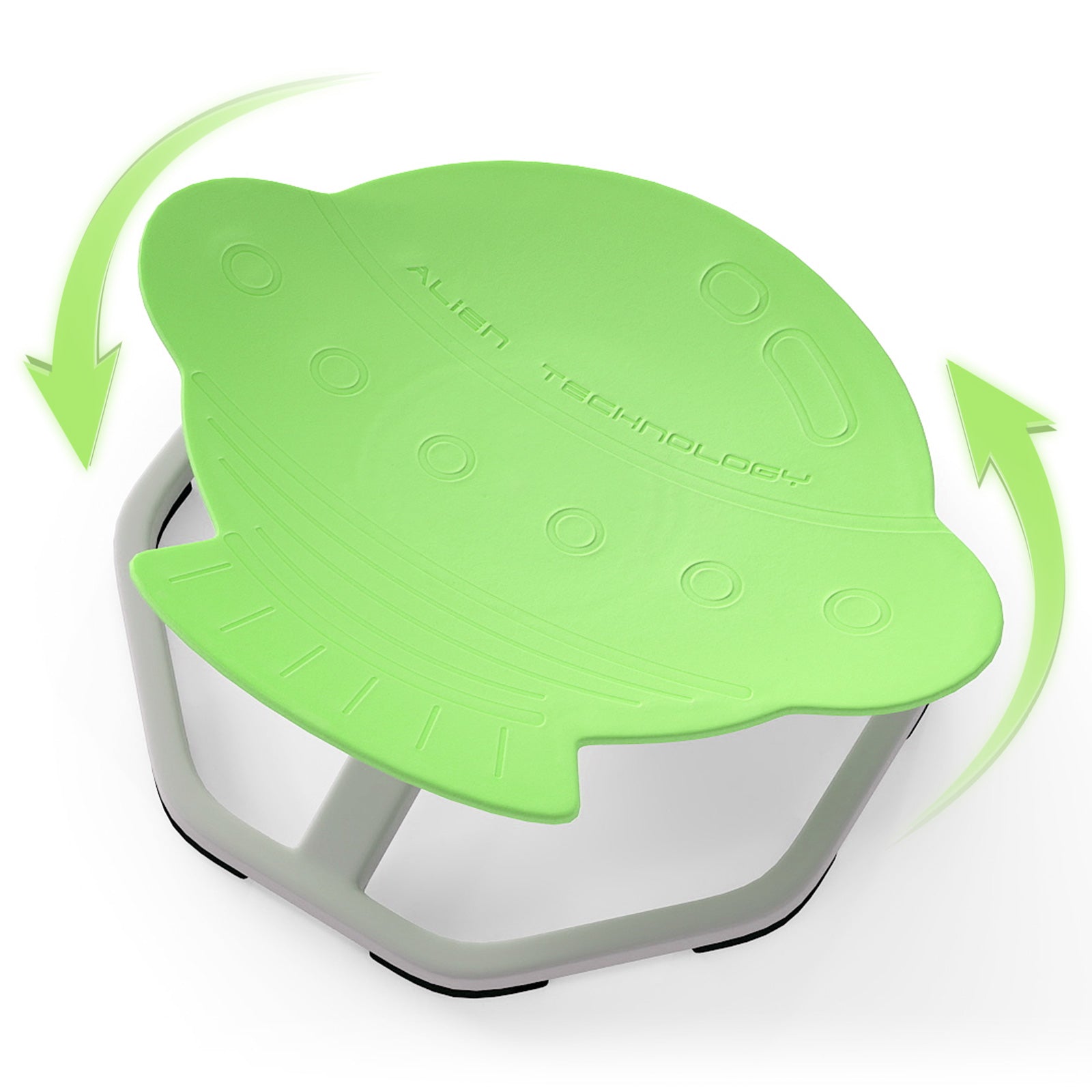 Kids Sensory Swivel Chair Elephant 360° Spinning Chair with Non-Slip Metal Base, Green Kids Chairs & Seating at Gallery Canada