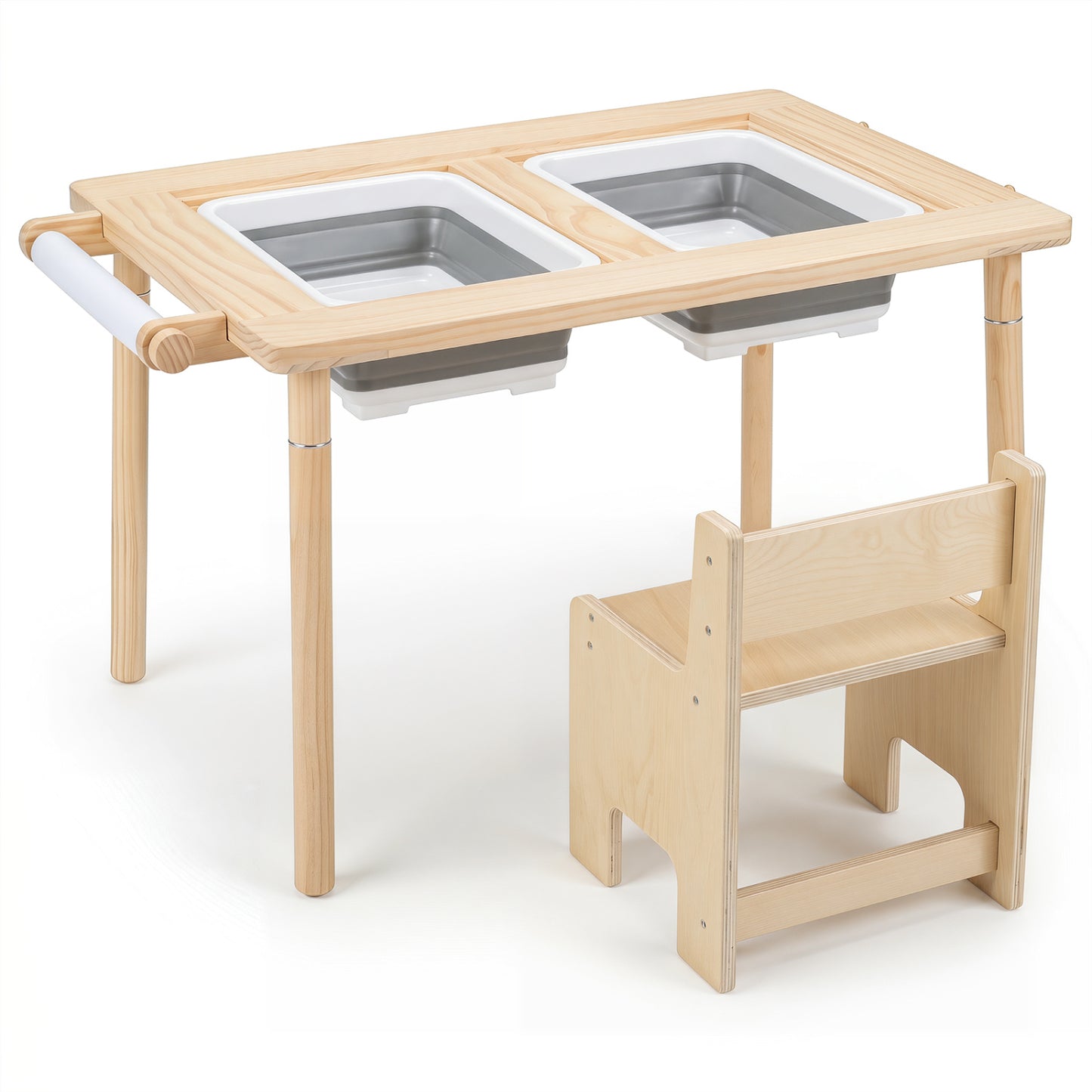 Kid's Sensory Table, Adjustable Height, Storage Bins, Natural Kids Table & Chair Sets at Gallery Canada