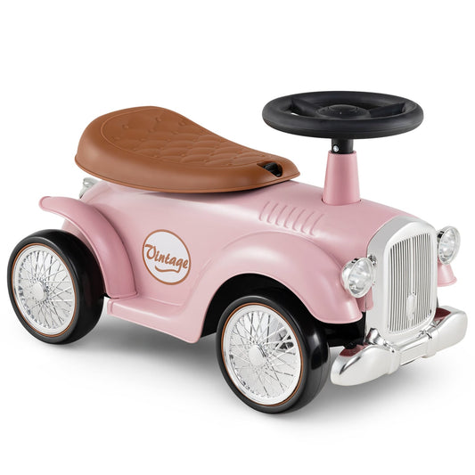 Kids Sit To Stand Vehicle, Working Steering Wheel, Under Seat Storage, Pink Push & Pedal Ride On Toys Pink at Gallery Canada