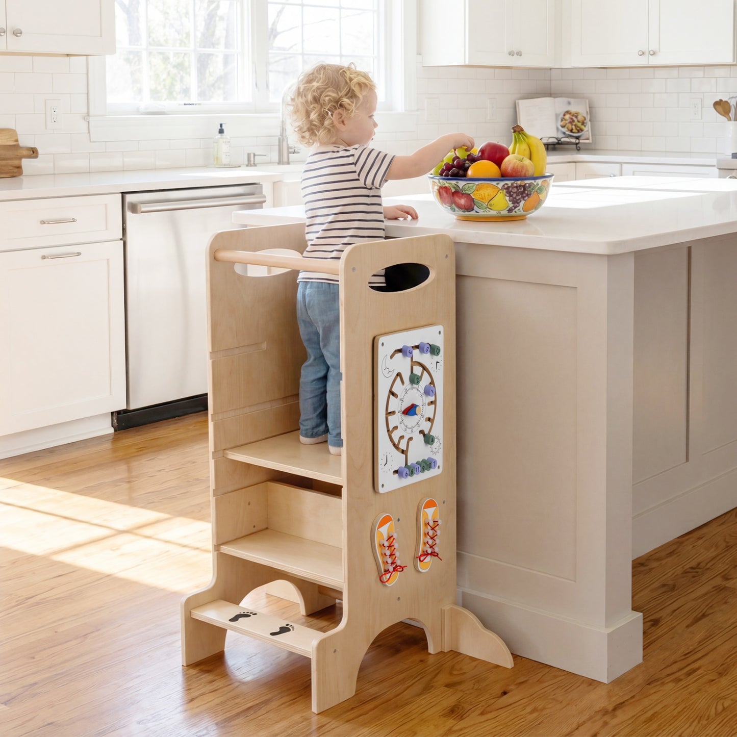 Kids Standing Tower with Detachable Chalkboard and Montessori Games for 3+ Years Old Toddler & Kids Furniture at Gallery Canada
