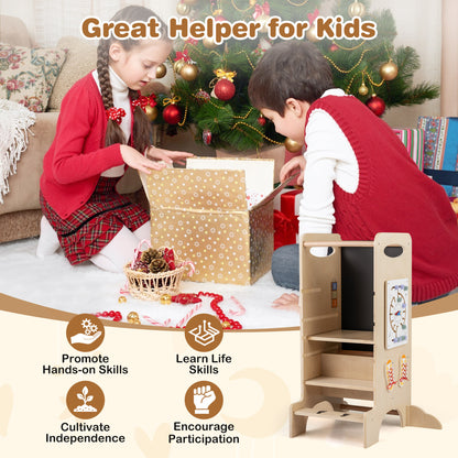 Kids Standing Tower with Detachable Chalkboard and Montessori Games for 3+ Years Old Toddler & Kids Furniture at Gallery Canada