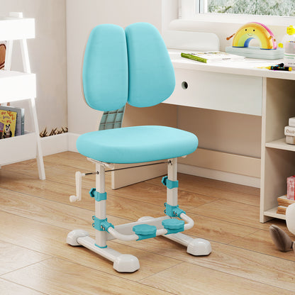 Kids Study Chair, Adjustable Double Backrest, Footrest, Blue Kids Chairs & Seating at Gallery Canada