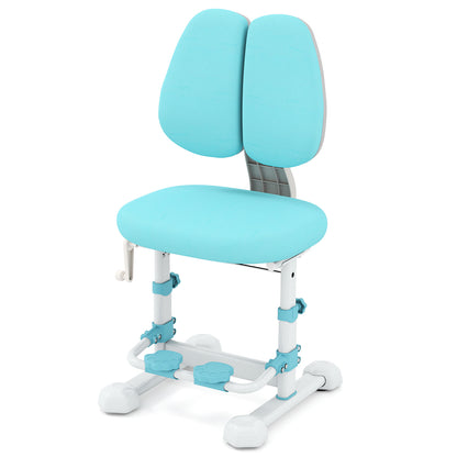 Kids Study Chair, Adjustable Double Backrest, Footrest, Blue Kids Chairs & Seating at Gallery Canada